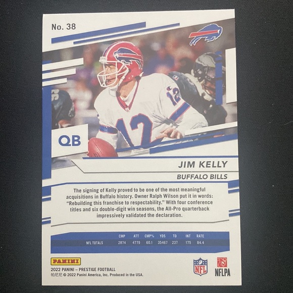 Jim Kelly - 2022 panini prestige football #38 - Picture 2 of 2